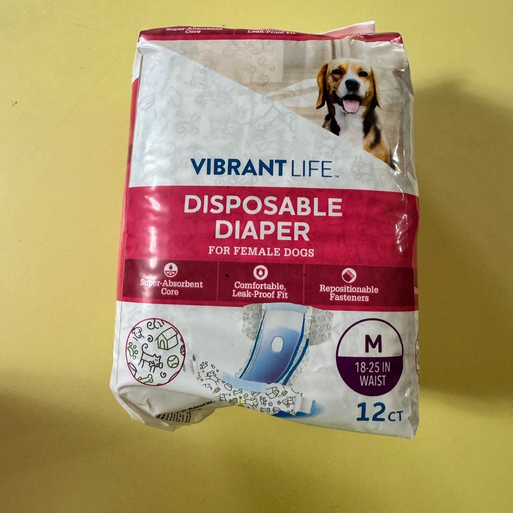 Vibrant Life Disposable Diaper for Female Dogs